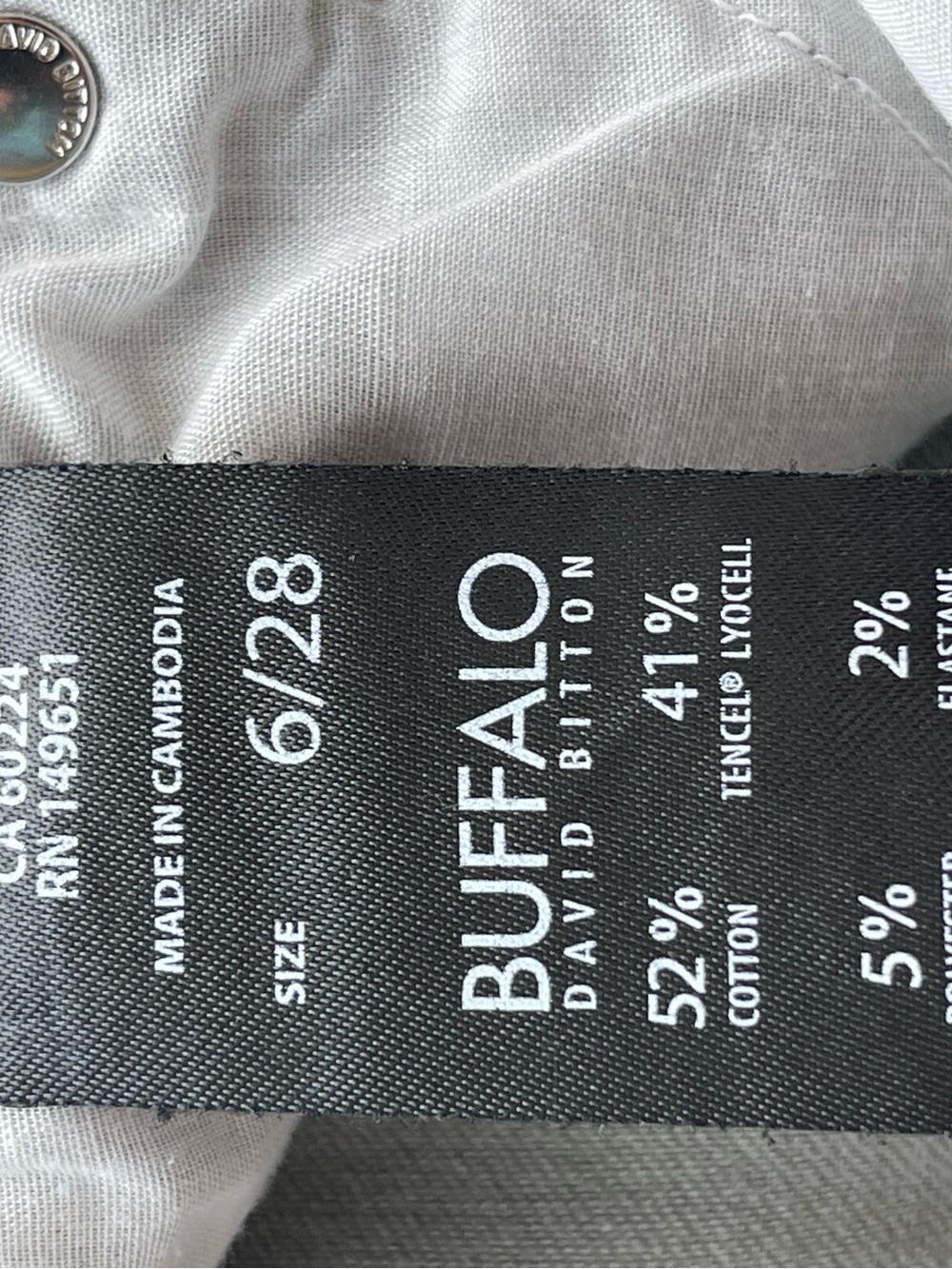 Buffalo David Bitton Women's Cropped Jeans in Olive - Picture 4 of 5